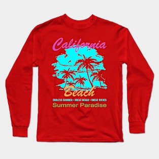 California Beach Summer Paradise Long Sleeve T-Shirt